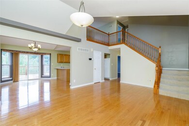 Engineered hardwood flooring, vaulted ceilings, an