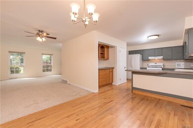View of living room to dining/eating area of kitch