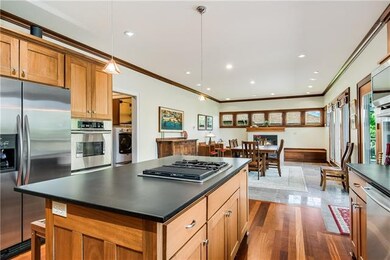 Kitchen and hearth room offer contemporary open ki