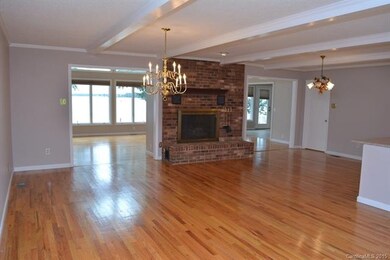 Dining & Living area with Fireplace