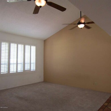 Living Room with Vaulted Ceiling