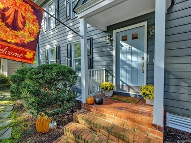 Front stoop with masonry steps