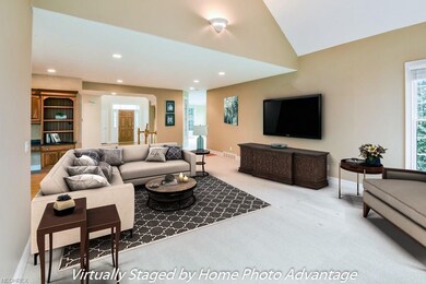 Spacious and casually elegant great room is open t