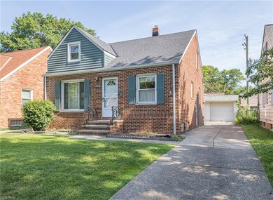 Front view and garage