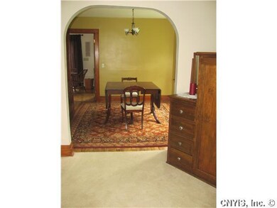 Dining Room. The view from the living room into th