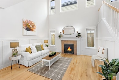 Second living room with vaulted ceilings and tons of natural light