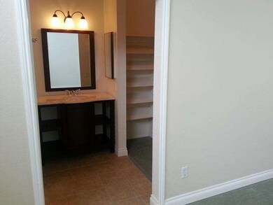 New Master Vanity with access to large walk in clo