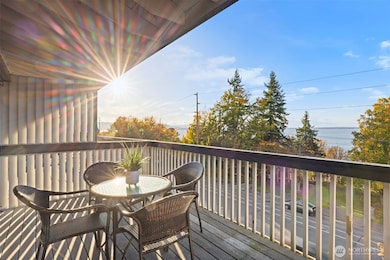 The views from the upper deck off the living and dining areas of the main floor are stunning...and the sunsets are spectacular.