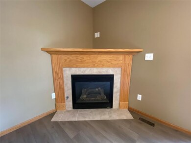 Gas fire place in the living room.