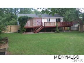 rear deck & yard