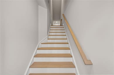 Stairs with wood finished floors