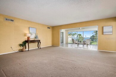 The living room is HUGE and looks straight out to 