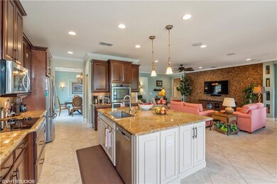 View of Kitchen and Great Room looking into the Fo