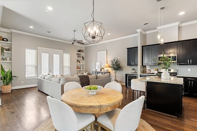 The dedicated dining area offers a comfortable spa