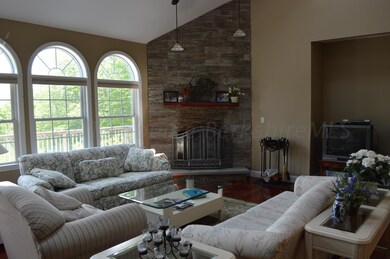 Living room with fireplace