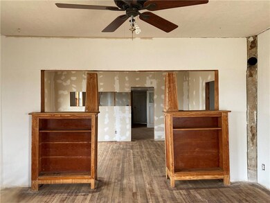 Looking through the living room, dining room and i