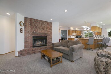 Family room into kitchen