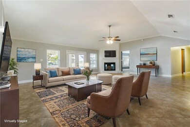 Virtual Staged Family Room 2, Non Working Fireplac