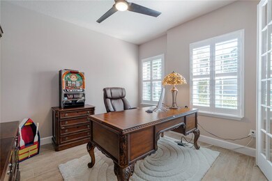 Office w/Tile Floors & Windows with Plantation Shutters
