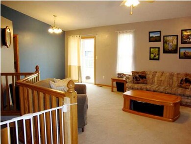 Unique design of stair railing to basement