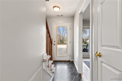 Doorway featuring  stairs