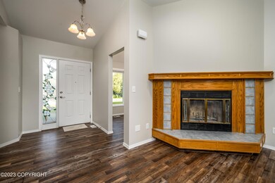 Entry and Wood Burning Fireplace