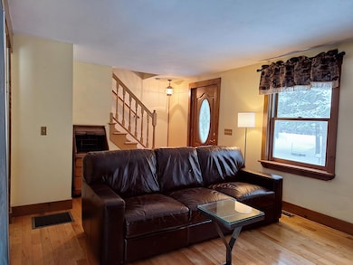 Front door into living room