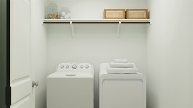 Laundry area with washing machine and clothes dryer