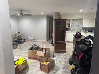 Living room and kitchen