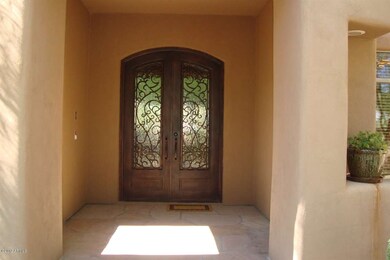 Massive metal/glass entry door