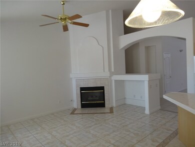 Wall around fireplace is now painted green