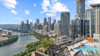 Skyline view featuring a notable bridge and a lar