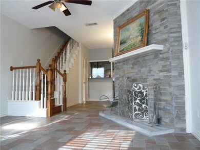 Staircase to second floor. Wainscot below breakfas