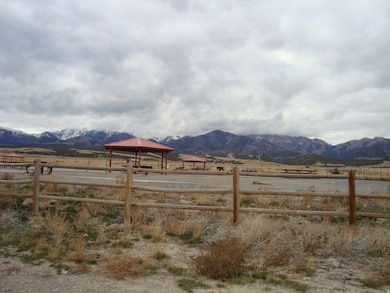Mountain view with rural landscape