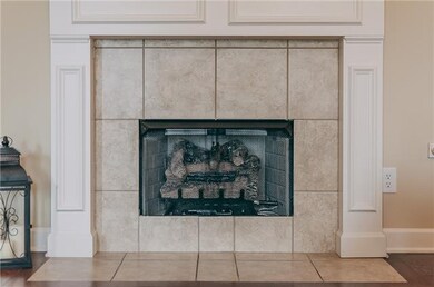 Tile Surround Gas Log Fireplace with Starter Flip Switch