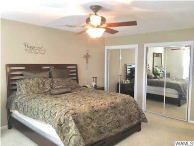 Master bedroom has two closets