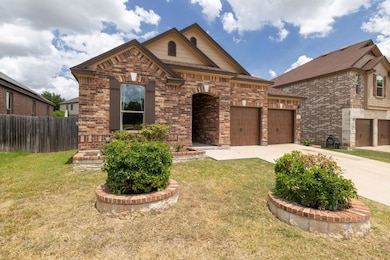 View of front of property featuring brick siding,