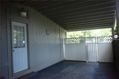 carport space toward street side entry door