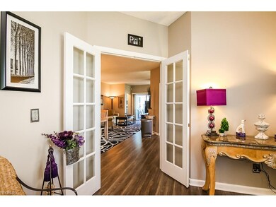 French style doors leading to the main living area