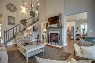 2 story great room with gas log fireplace