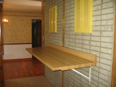 This counter in the kitchen is perfect for meal ti