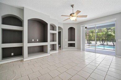 Family Room - Tile Floors & Ceiling Light Fan