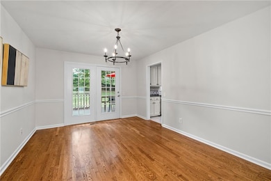 Has a French door leading to a deck.