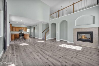family room and kitchen