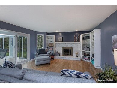Family room with gas fireplace