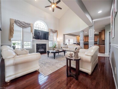 Magnificent great  room with 2-story ceiling.
