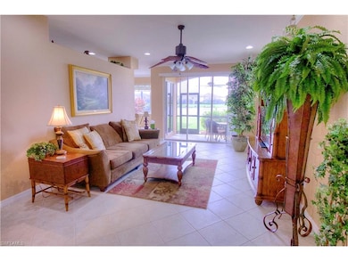 Tiled Living Area Overlooking Lake