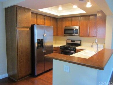 Lots of nice wood cabinets, recessed lighting, new