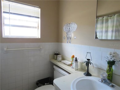 Bathroom has shower only, no tub.