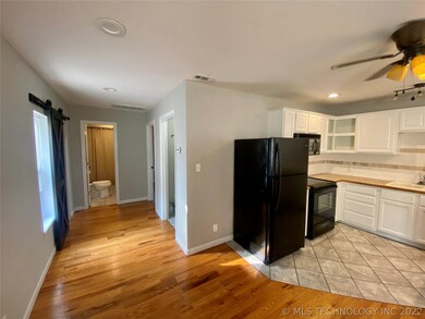 Beautiful wood floors and open concept kitchen
